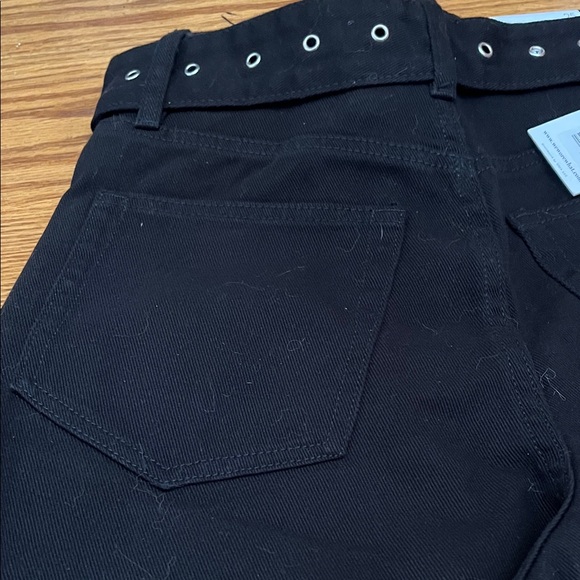 NWT weworewhat Cut Out Straight Black Twill Denim - Picture 7 of 7